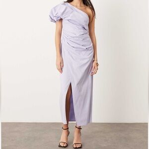 NWT ASOS Edition one shoulder ruched maxi dress